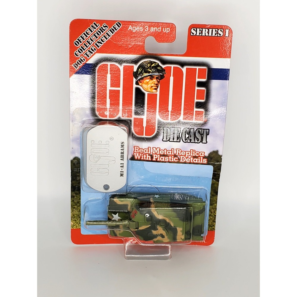 Maisto GI Joe MH M1-A1 Tank With Collectible Dogtag Green-NEW Series 1